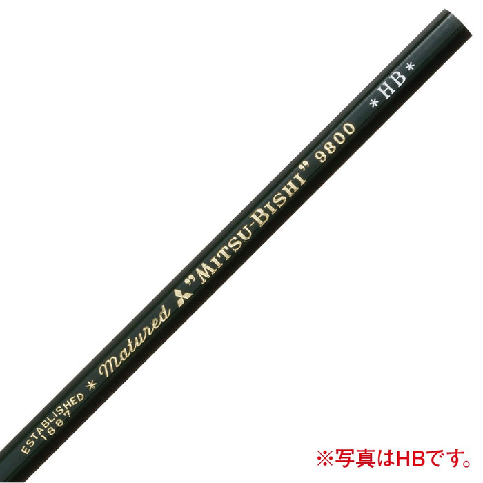 Mitsubishi Pencil 9800 F 1 dozen (12 psc) K9800F Hexagonal Wooden shaft NEW_3