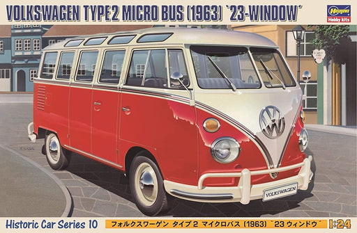 Hasegawa 1/24 VW Volkswagen Type 2 Microbus 23 Window Plastic Model Kit HSGS2121_2