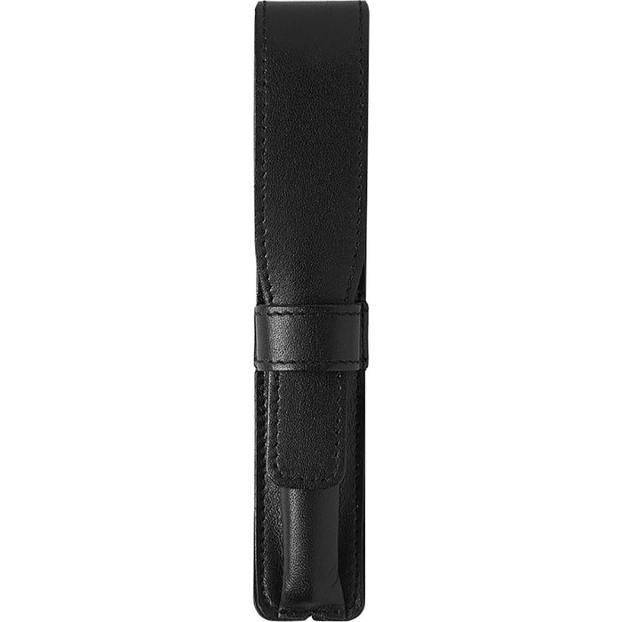 Kuretake FAQ148-999 Fountain brush dedicated leather pen case black 30x25x140mm_1