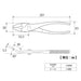 TOP BN-200 Thin Bent Type Nose Pliers 5.5mm Made in Japan L201mm Silver NEW_2