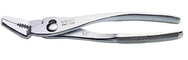 TOP BN-200 Thin Bent Type Nose Pliers 5.5mm Made in Japan L201mm Silver NEW_3