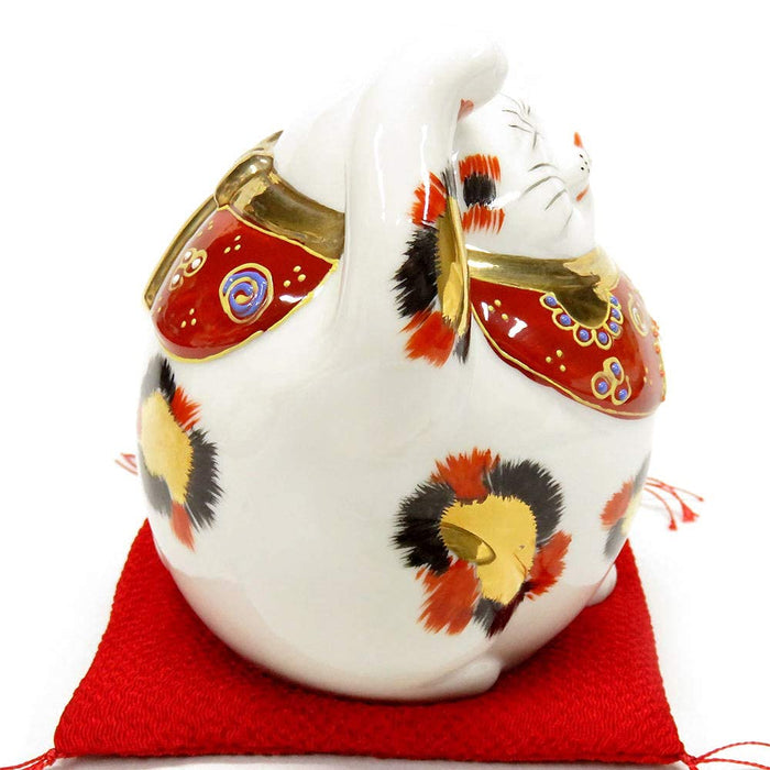 Japanese Maneki Neko Right Hand Lucky Cat Kutani Ceramic Figure Gold Calico cat_3