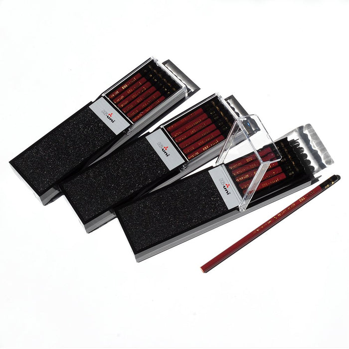 Mitsubishi Pencil Standard Uni-9B 1 dozen 12-pieces ‎HU9B with Plastic Case NEW_2