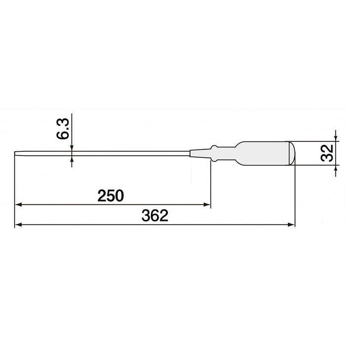 Engineer Made in JAPAN DG-12 Long Grip Screw driver 360mm Philips Magnet Tip NEW_2