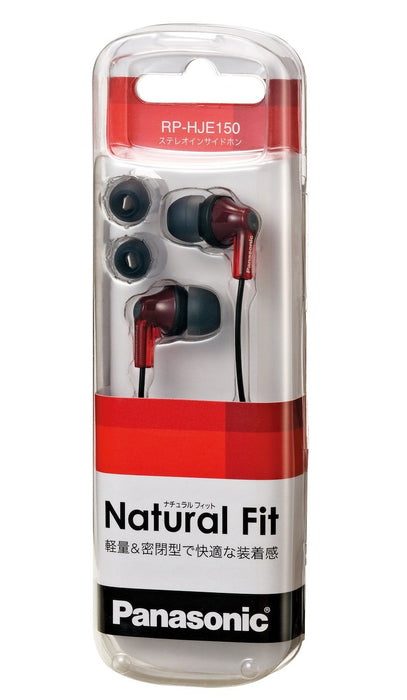 Panasonic IIn-Ear Type Earphone RP-HJE150-R Red with Earpiece (XS/S/M size) NEW_3