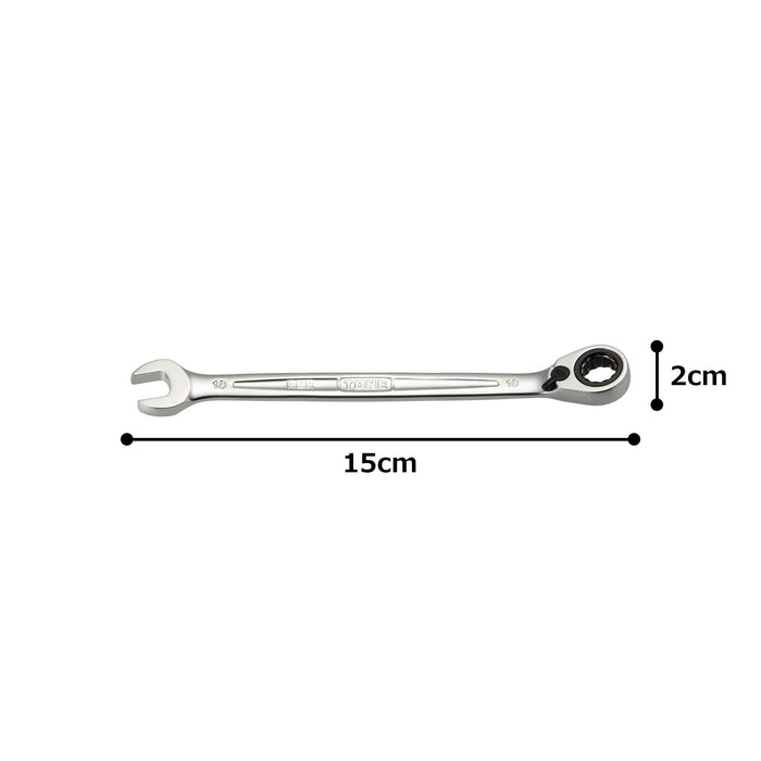 TONE Switchable ratchet box wrench RMR-10 Double Sided Width 10cm 159mm NEW_5