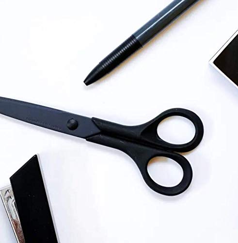 Allex Black Desk Scissors LF 15124 Alloy Steel, Stainless Steel Powder Coated_4