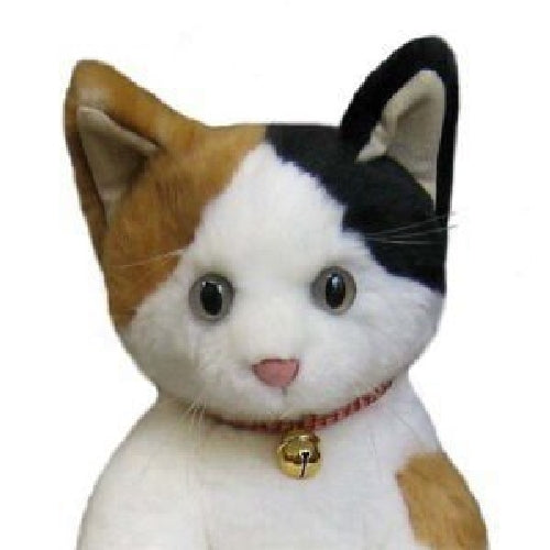 Cuddly Koharu Animal Plush Doll 49cm calico cat No Side Polyester Realistic Doll_2