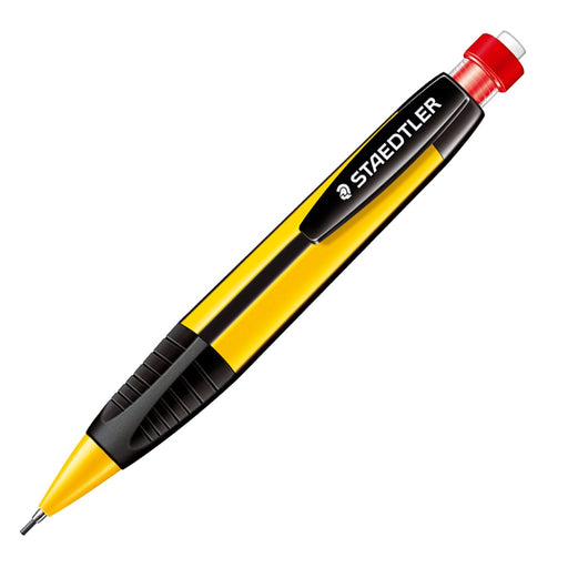 STAEDTLER 771-0 1.3mm Mechanical Pencil Yellow Body Triangular Shaft Rubber NEW_1