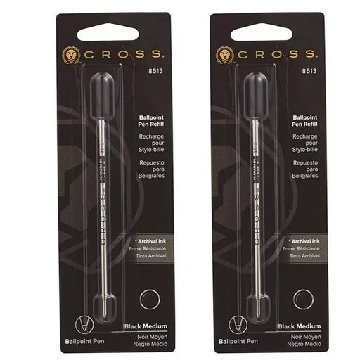 CROSS Ballpoint Pen Refills Set of 6 Refills Box Black Ink Medium Point 8513 NEW_1