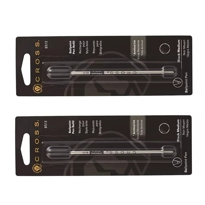 CROSS Ballpoint Pen Refills Set of 6 Refills Box Black Ink Medium Point 8513 NEW_2