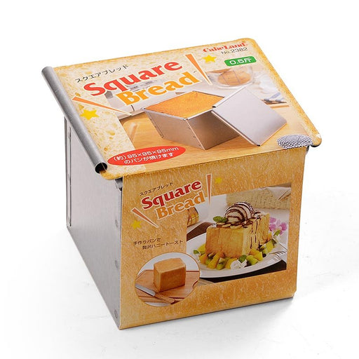 Tiger crown Steel Square Bread Mold with Lid 95x95x95mm Baking Pan No.2382 NEW_1