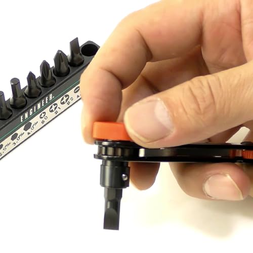 Engineer DR-06 Offset Ratchet Driver narrow spaces Screwdriver Tip magnet NEW_5