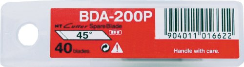 NT CUTTER BDA-200P Spare Blade Precision 45-Degree 40-Blade for D-type Art Knife_2