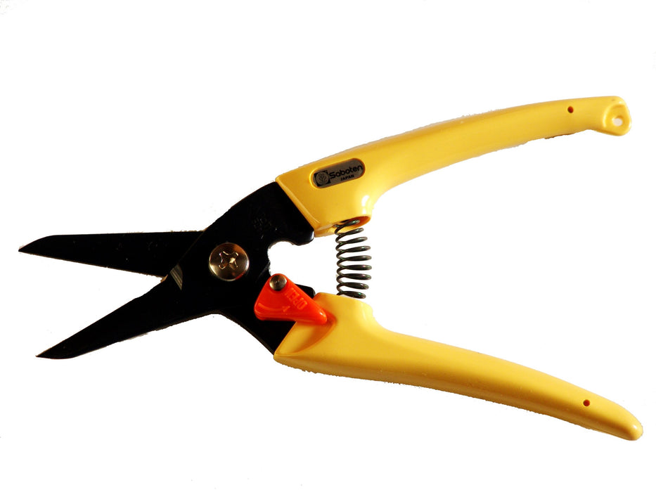 Saboten Ladies Pruning Shears for Detailed Work Yellow 180mm Compact Size NEW_1