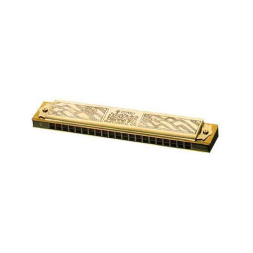 TOMBO No.1921Am Super Deluxe Tremoro 21 Hole Harmonica Gold Plate MADE IN JAPAN_1