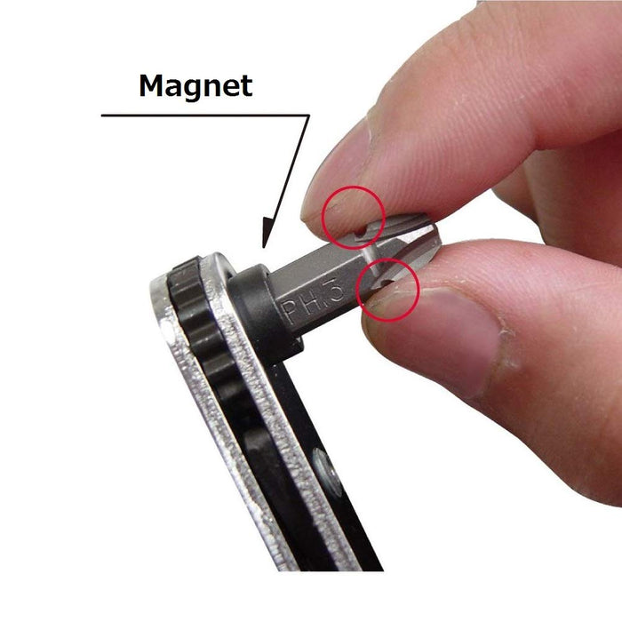 ANEX Bent-up Head Offset Ratchet Drivers Bits Set of 5-pcs No.425-5B L type NEW_4