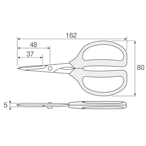 HOZAN All-purpose scissors Heavy Snip Hard Chrome Plating 37mm Blade N-838 NEW_4