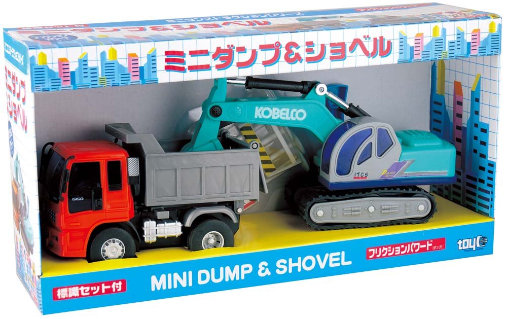 Toyco FriXion Mini Dump & Shovel with Road Sign set Plastic Figure ‎43291-621_1