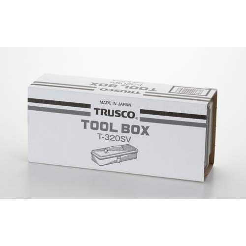 TRUSCO Trunk Type Tool Box T-320SV 333X137X96.5 Silver Top Handle M Size NEW_3