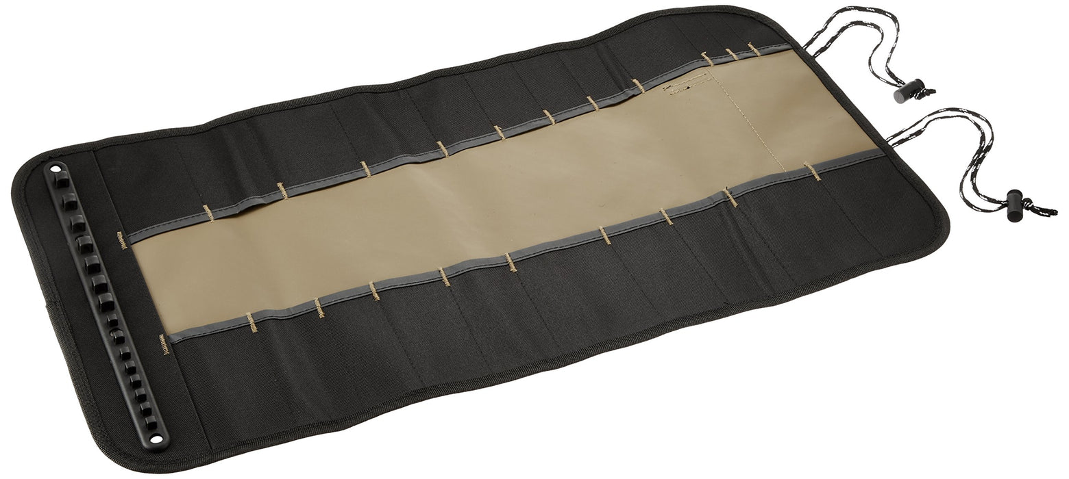 TRUSCO tool roll 670X355 22 pockets TTR-670 600dPolyester Gray 355x670mm NEW_2