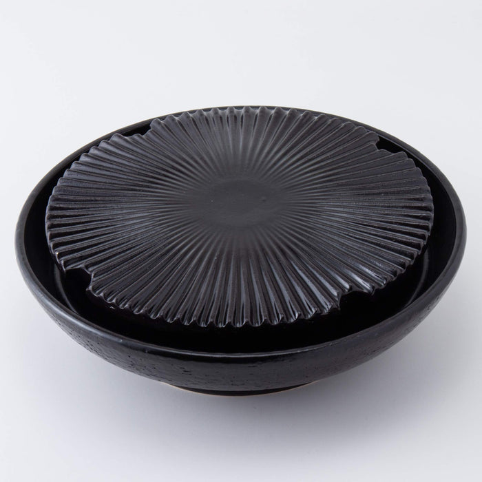Nagatanien YAKI YAKI SAN GRILL PAN Large ND-18 Igayaki 32x32x10.5cm Black NEW_3