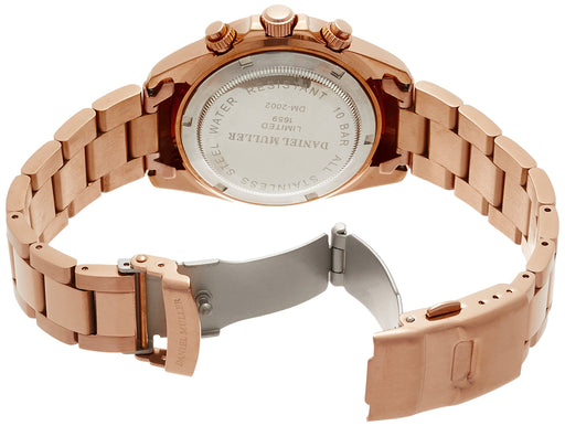 DANIEL MULLER Watch Chronograph Men's Watch Stainless Steel Band DM-2002BK NEW_2