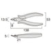 FUJIYA Mini Tech Light Nippers Thin Light Weight 138mm MTN03-135 Silver NEW_5