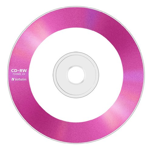 Verbatim 10 Blank CD-RW 700MB Color Mix x1-4 CDRW Data w/case SW80QM10V1 NEW_4