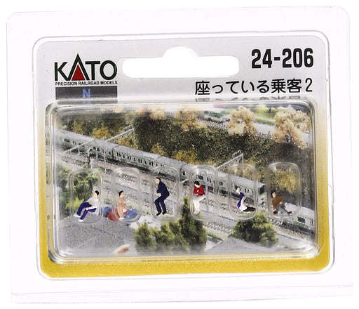 KATO N Gauge Seated Passengers 2 Figure 24-206 Model Railroad Diorama Supplies_1