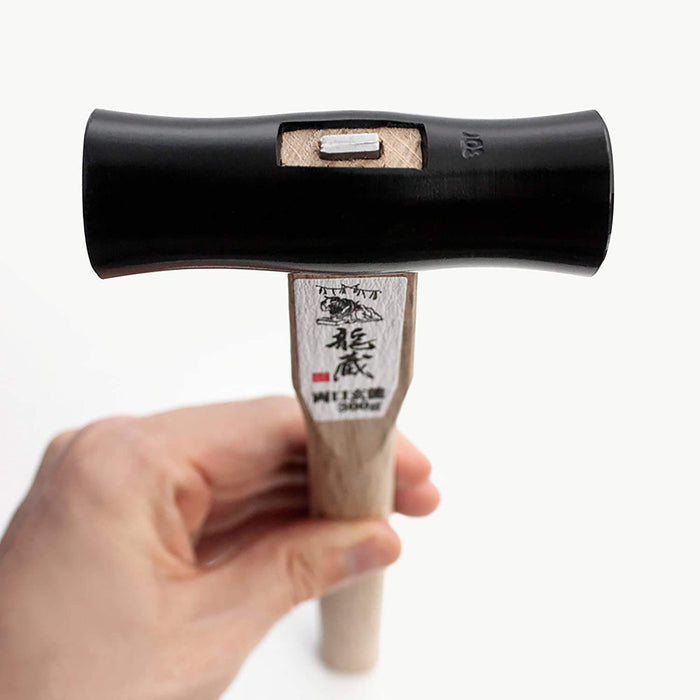 KAKURI RYUZO ‎40321 Two-sided Genno Hammer Flat & Round 300g 335mm Wood Handle_4