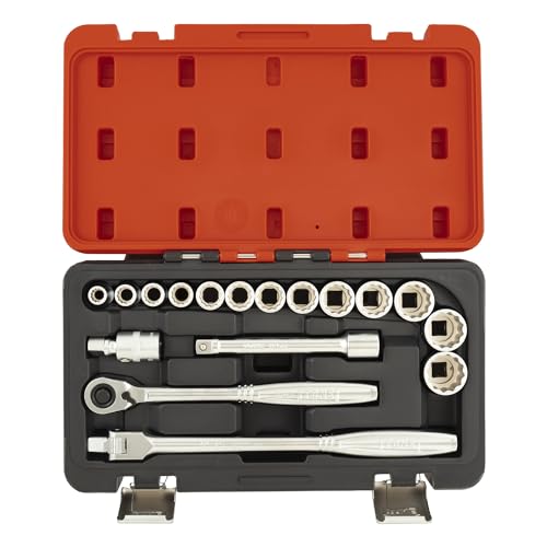 TONE Hexagon Socket Wrench Set H4100MP Drive 12.7mm 1/2 Red Contents 12 items_1