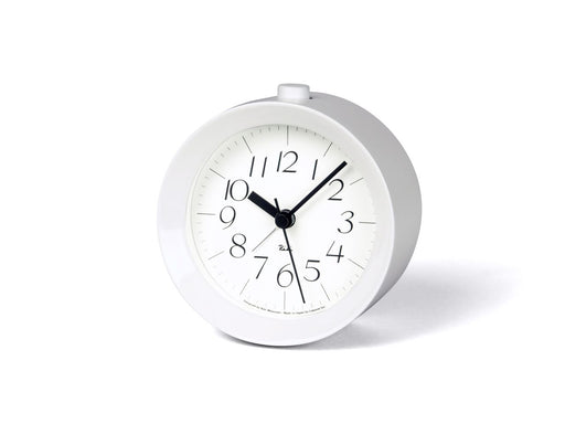 Lemnos RIKI ALARM CLOCK White WR09-14 WH Table Clock Snooze Battery Powered NEW_1