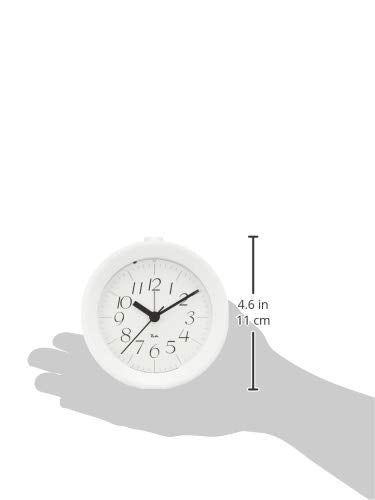 Lemnos RIKI ALARM CLOCK White WR09-14 WH Table Clock Snooze Battery Powered NEW_2