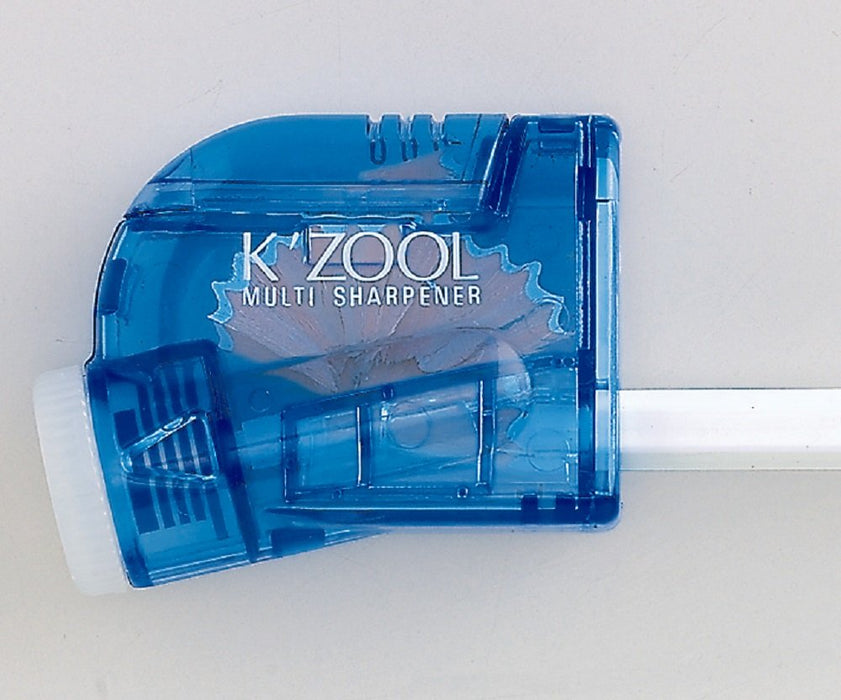 Kutsuwa STAD K'ZOOL Multi Sharpener Pencil Sharpener ‎RS007BL Blue Manual NEW_3