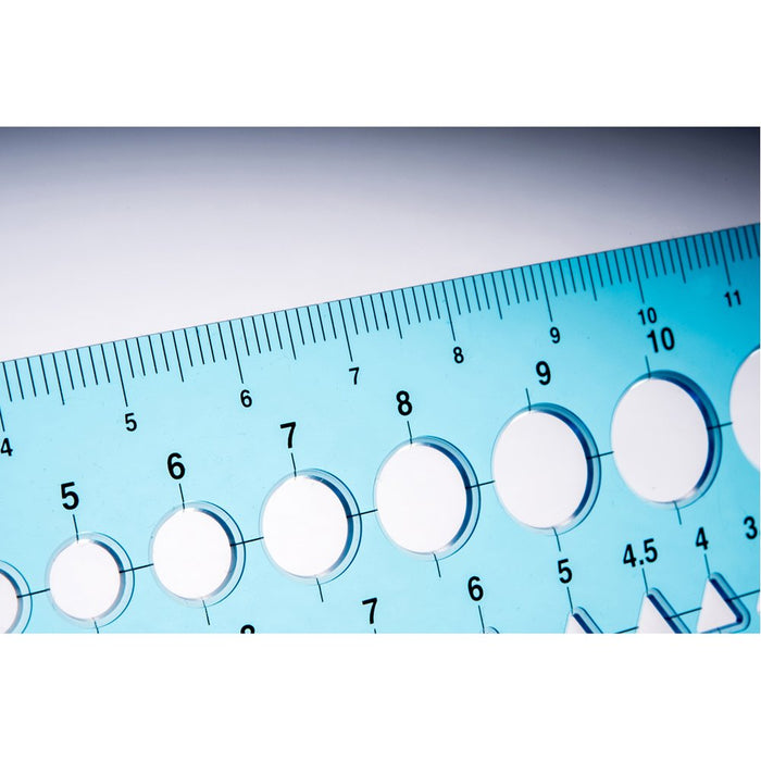 Staedtler 976 04 Drafting Mechanical Ruler Round Triangle Square Template Small_4