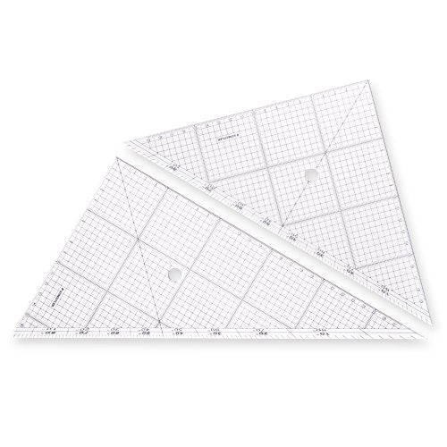 STAEDTLER 966 30 layout grid triangle 30cm for Layout Resin Clear 5mm Grid NEW_1