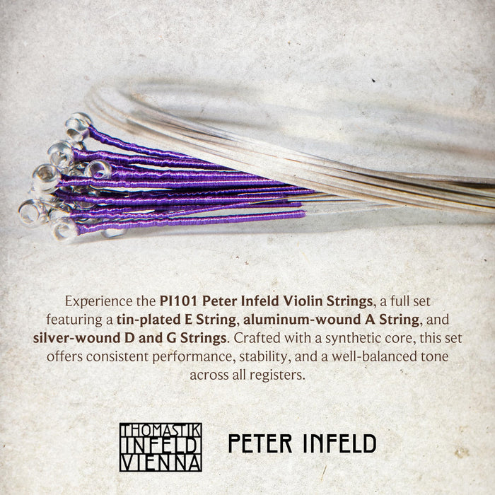 THOMASTIK PETER INFELD Pi Violin Strings Set PI101 Synthetic Silver 4-strings_3