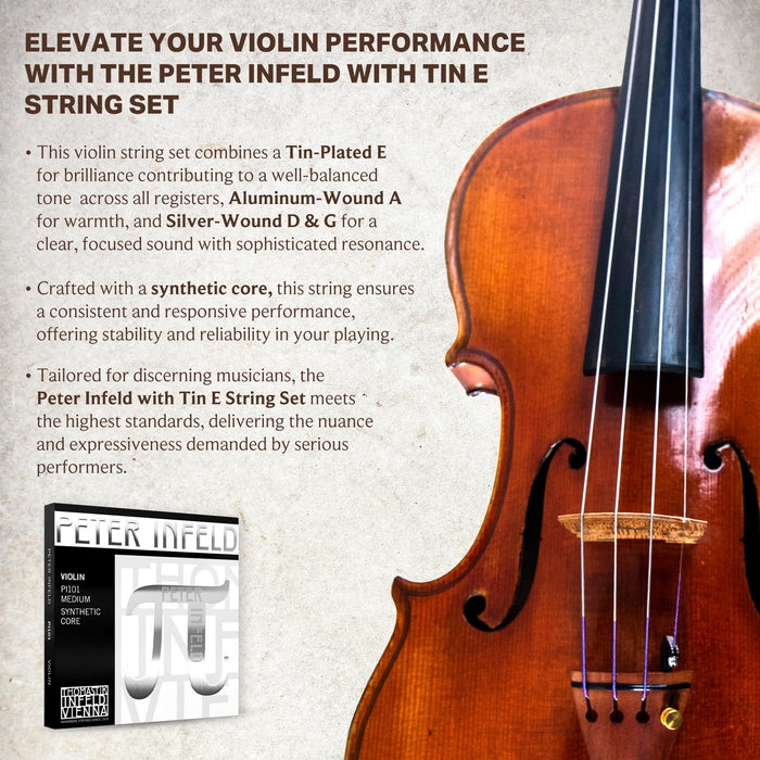 THOMASTIK PETER INFELD Pi Violin Strings Set PI101 Synthetic Silver 4-strings_4