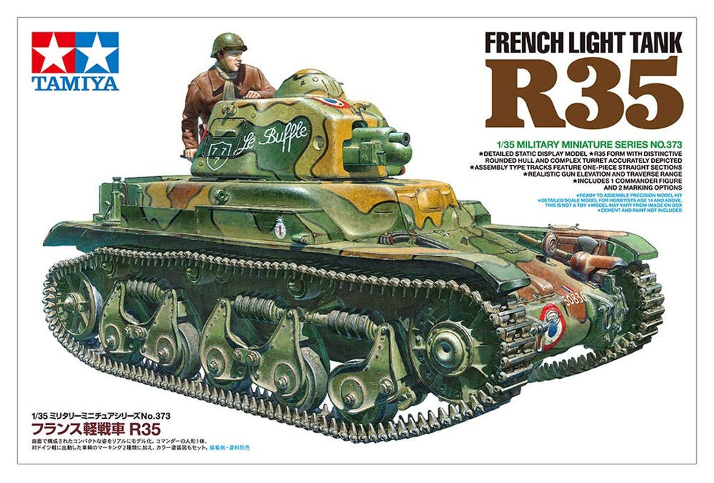 TAMIYA 35373-000 Military Miniature Series No.373 1/35 French Light Tank R35 Kit_5