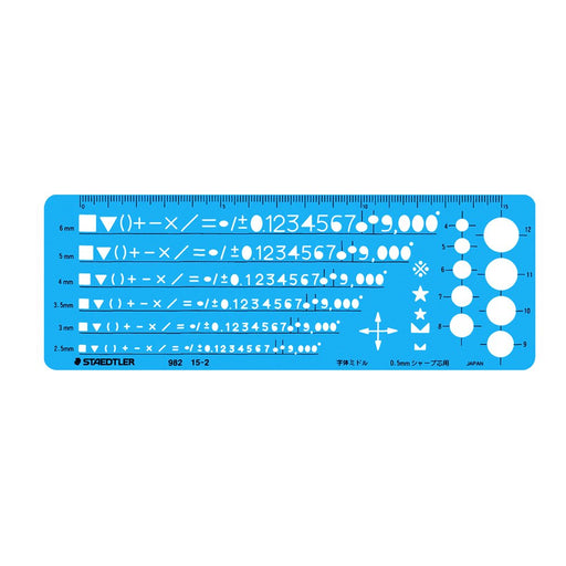 Staedtler 982 15-2 Drafting Mechanical Ruler Number Mathematics Template NEW_1