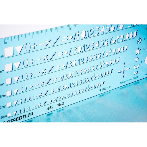 Staedtler 982 15-2 Drafting Mechanical Ruler Number Mathematics Template NEW_2