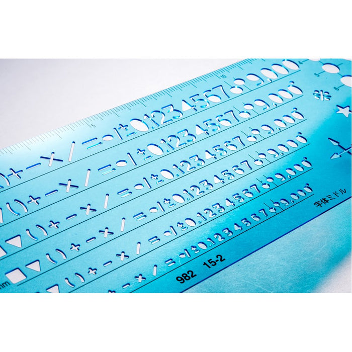 Staedtler 982 15-2 Drafting Mechanical Ruler Number Mathematics Template NEW_3