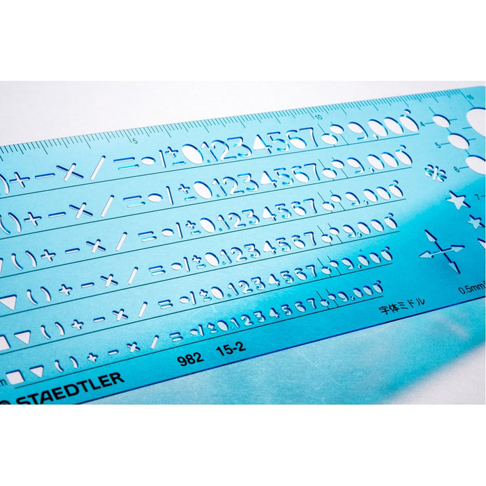 Staedtler 982 15-2 Drafting Mechanical Ruler Number Mathematics Template NEW_4