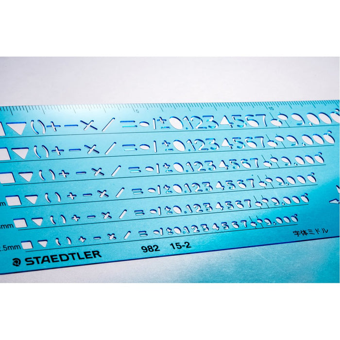 Staedtler 982 15-2 Drafting Mechanical Ruler Number Mathematics Template NEW_5
