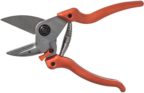 LOWE Lion Pruning Shears Strong Type Anvil 6104 Straight Edge Blade with Stopper_2