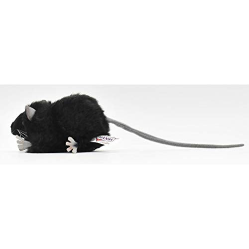 HANSA Plush Doll Black Rat Toy W5xH6xD12cm ‎190444 Real Animal Design Plush Doll_2