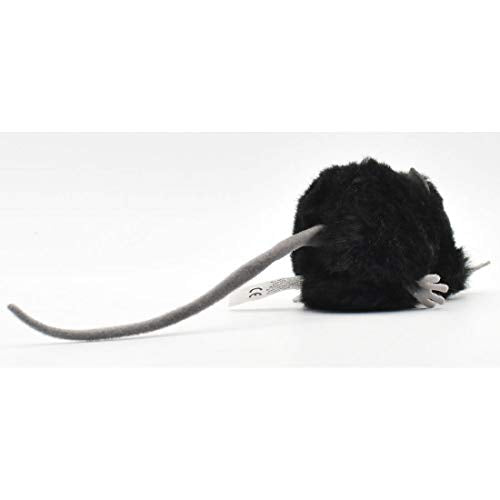 HANSA Plush Doll Black Rat Toy W5xH6xD12cm ‎190444 Real Animal Design Plush Doll_3