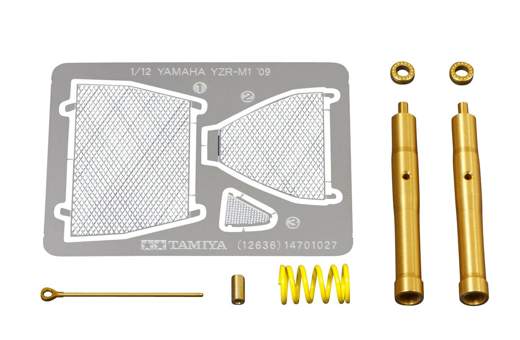 Tamiya 12636 Detail Up Parts Series No.36 Yamaha YZR-M1 '09 Front Fork Set 1/12_1