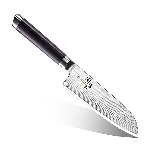 KAI SEKI MAGOROKU AE5201 Kitchen Santoku Knife 145mm 5.7" VG-10 Damascus NEW_1